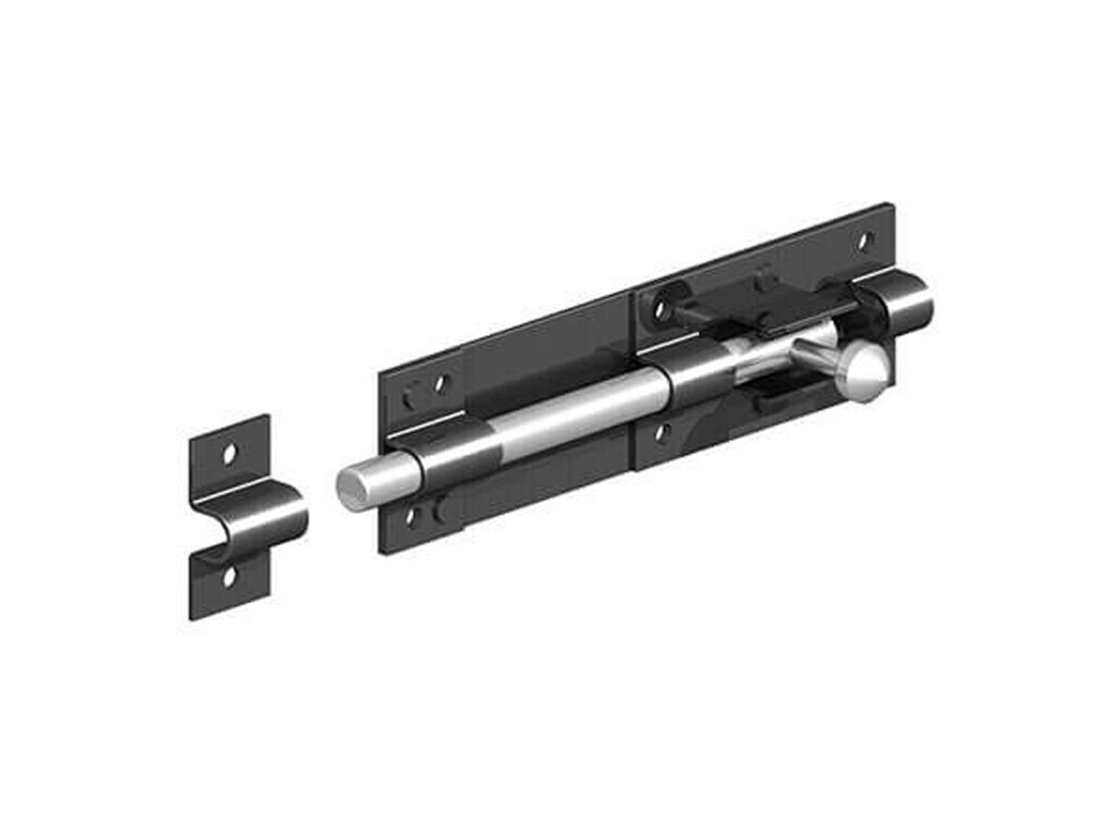 TOWER BOLTS, SIZE / FINISH: 4" EPOXY BLACK