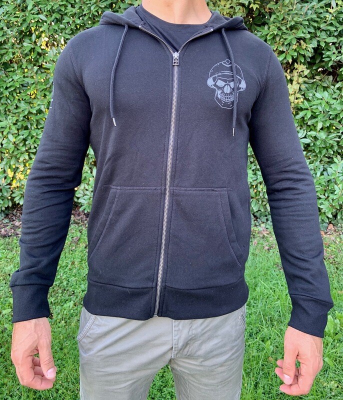 NON DOLET  ZIP HOODIE, Basic Line, Black