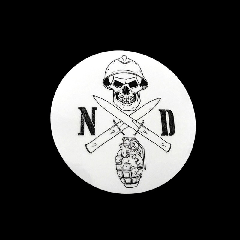 Sticker White Round  NDA Original Logo