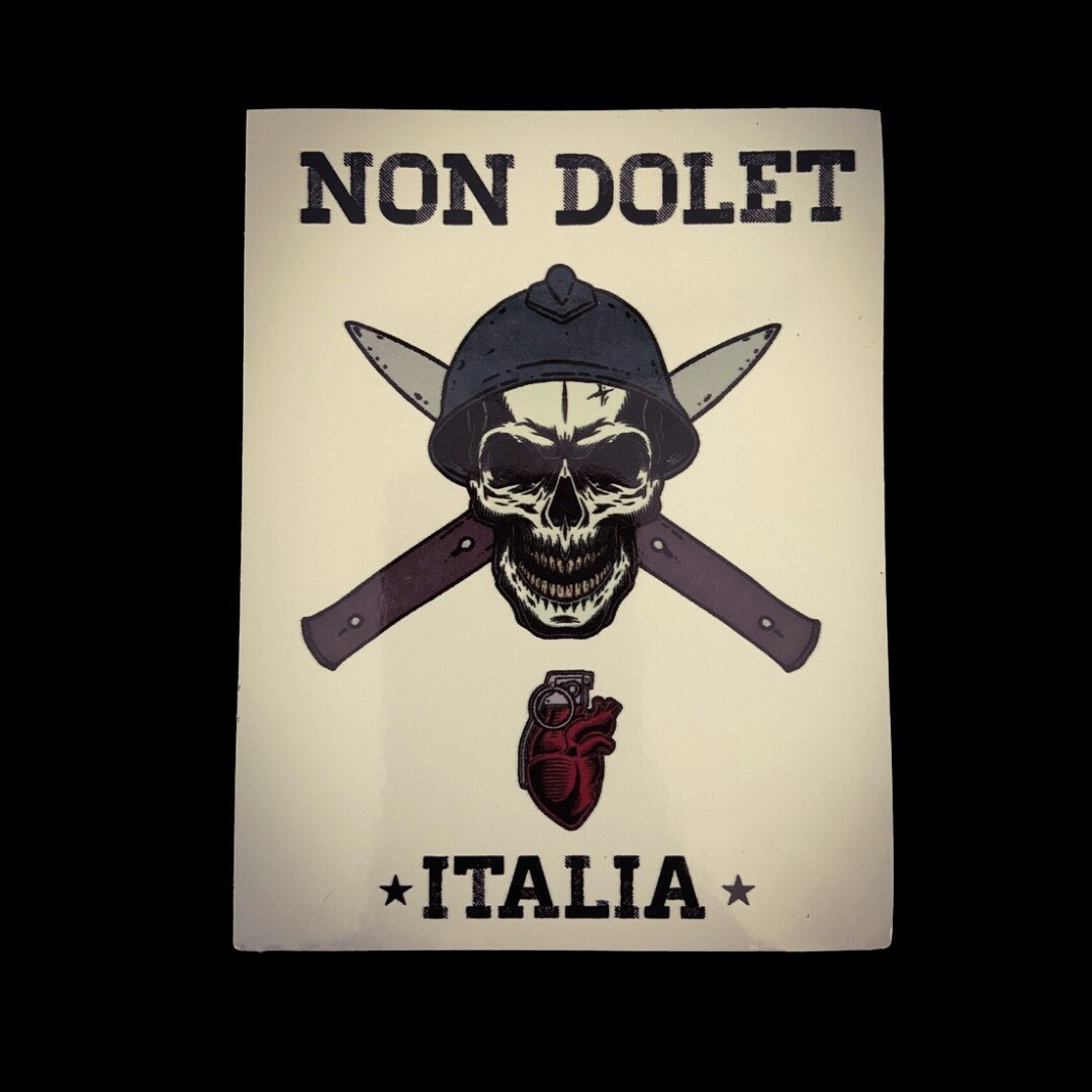 Sticker White NON DOLET ITALIA Lucido