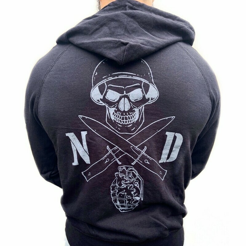 NON DOLET HOODIE, Basic Line, Black&amp;Gray