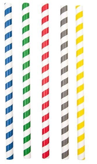 Cannucce strisce in CARTA 20 cm -  Ø 1
