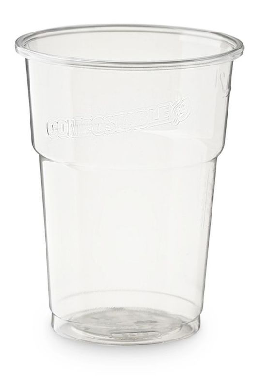 Bicchiere in PLA 350 ml - tacca 300/250 ml (50 pz) - coperchio abbinabile IS292005 - IS290134