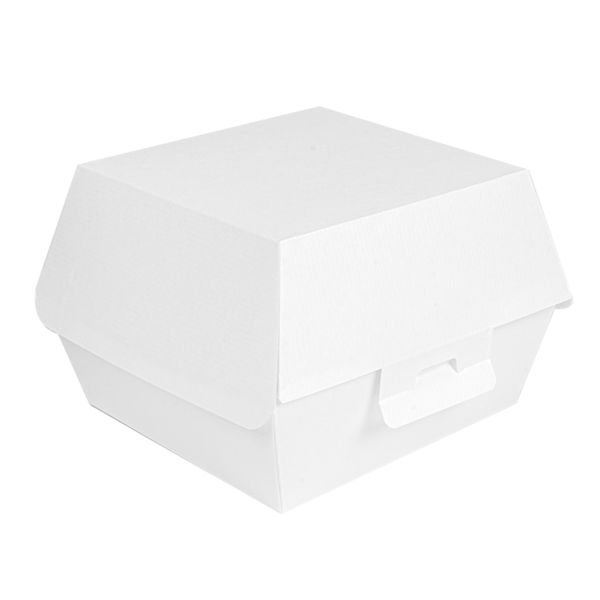 Conchiglia porta burger in CARTONCINO BIANCO 13x12,5 H 9 cm (50 pz)