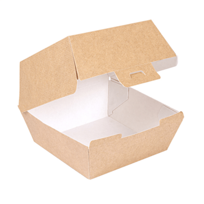 Conchiglia porta burger in CARTONCINO KRAFT 14,4x13,6 H 9 cm (50 pz)