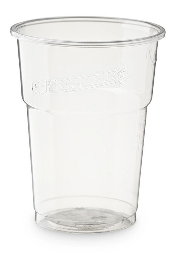 Bicchiere in PLA 400 ml - tacca 300 ml (50 pz) - coperchio abbinabile IS292005 - IS290134