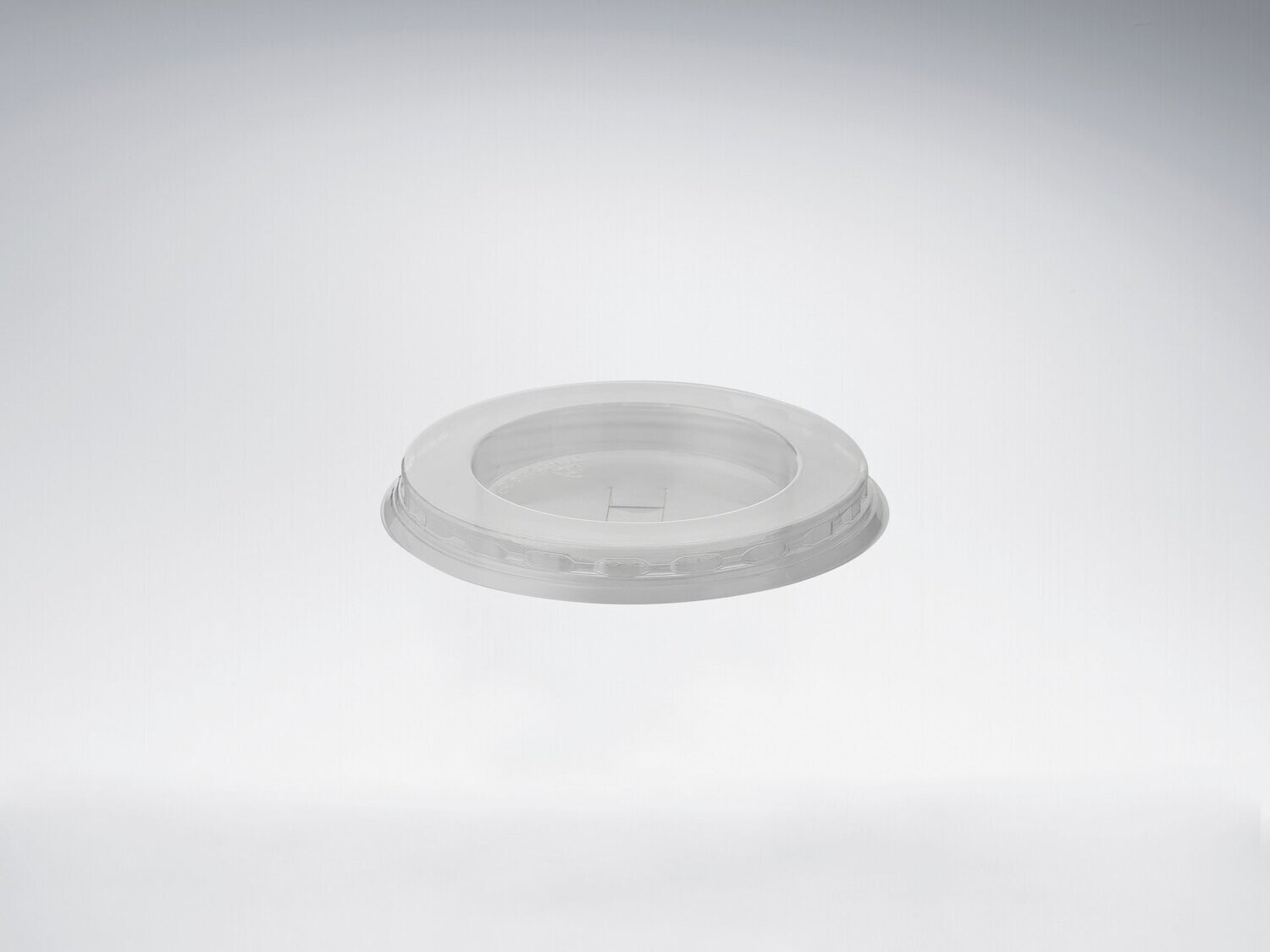 Coperchio piatto con pretaglio cannuccia in PLA per IS052040 - IS052041 - IS052042 (50 pz)