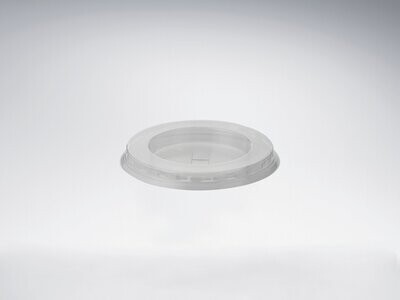 Coperchio piatto con pretaglio cannuccia in PLA per IS052040 - IS052041 - IS052042 (50 pz)