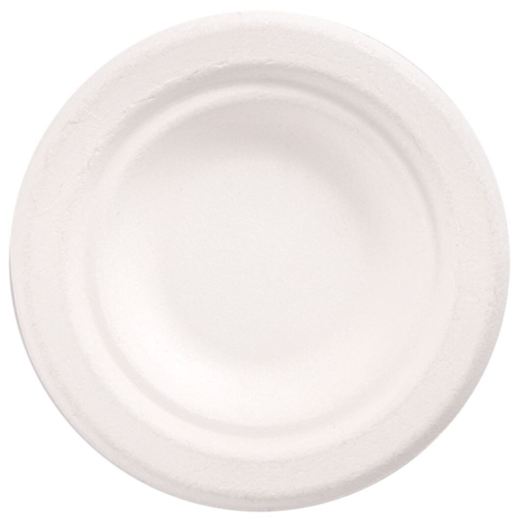 Mini piatto in POLPA BIANCA Ø 9,5 cm (50 pz) - LINEA FINGERFOOD