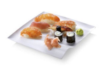 Mini piatto arricciato in POLPA BIANCA 8x8 cm (50 pz) - LINEA FINGERFOOD