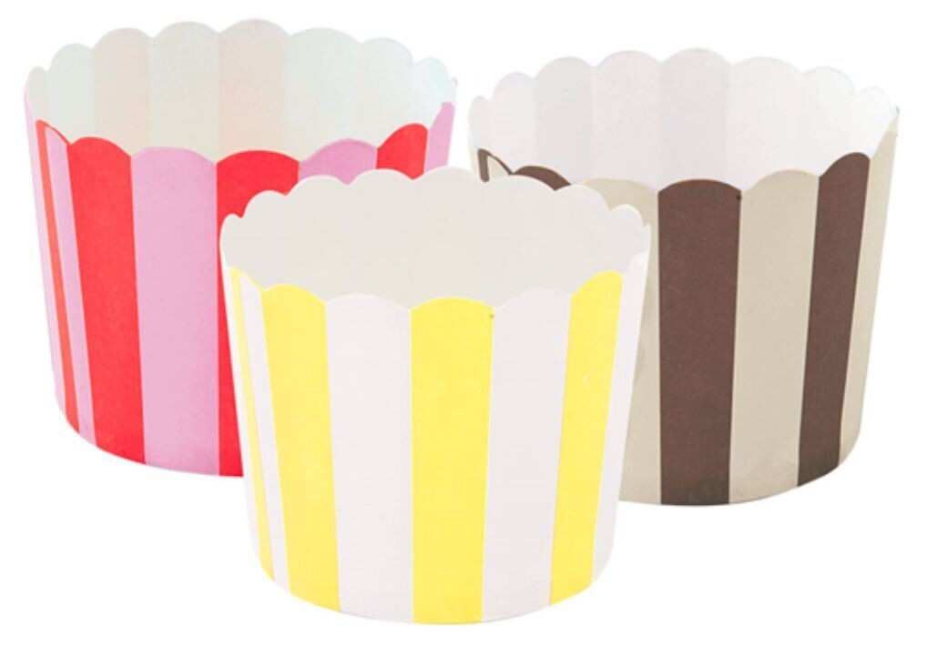 Pirottino a strisce in carta antiunto mix colori (50 pz)