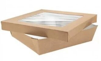 Biobox avana con coperchio finestrato 18x18x5 cm (50 pz) Biobox avana con coperchio finestrato 18x18x5 cm (50 pz)