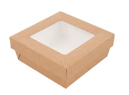 Biobox AVANA con coperchio finestrato 12x12x5 cm (25 pz)