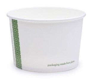 Zuppiera in CARTONCINO/PLA BIANCO 240 ml (50 pz) - coperchio abbinabile VEVLID90S - VEVLID90P