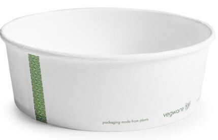 Poke in CARTONCINO/PLA BIANCO 950 ml (50 pz) - coperchio abbinabile VEVLID185P - VEVL185F