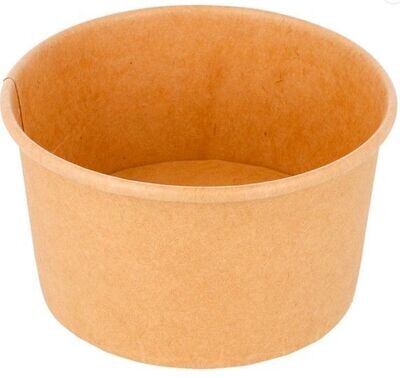 Coppetta gelato in CARTONCINO KRAFT 180 ml (50 pz) - coperchio abbinabile GP23332