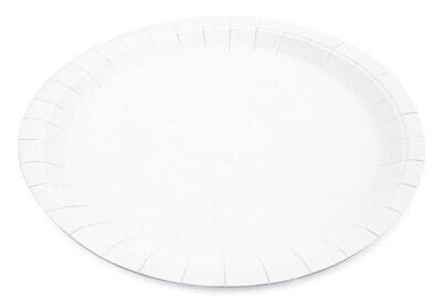 Piatto tondo in CARTONCINO BIANCO Ø 22,5 cm (50 pz) Piatto tondo in CARTONCINO BIANCO Ø 22,5 cm (50 pz)
