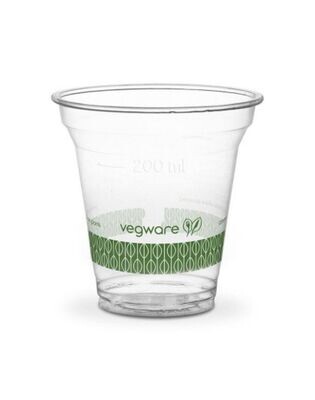 Bicchiere in PLA 300 ml - tacca 200 ml (50 pz) - coperchio abbinabile VEC96DNH - VEC96FNH - VEC96FCH1K