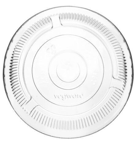 Coperchio piatto con foro cannuccia in PLA (100 pz) per VER320CE - ET21068 - SD2825