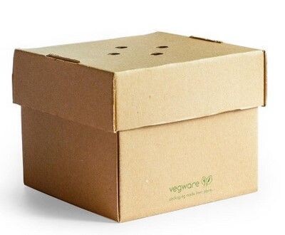 Porta burger in CARTA KRAFT 12x12 H 10 cm (100 pz)