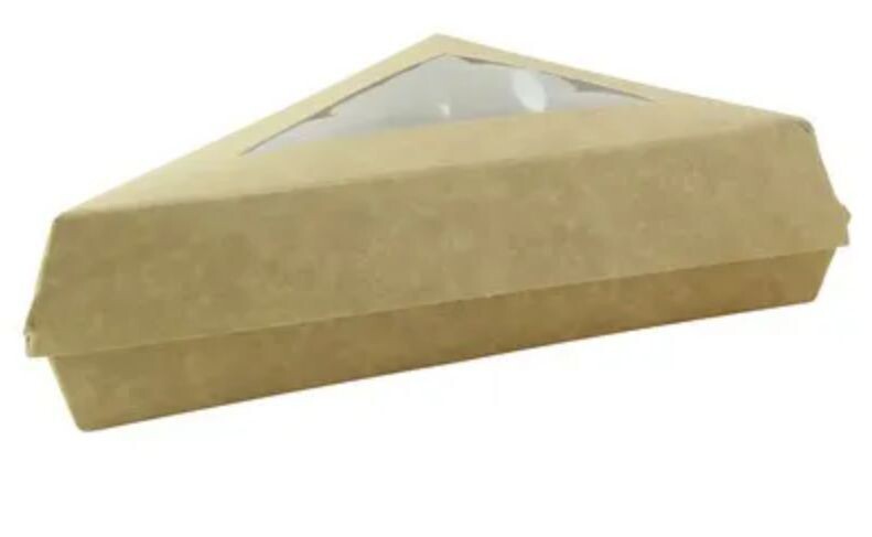 Biobox finestrato per fetta torta in CARTA KRAFT (50 pz) Biobox finestrato per fetta torta in CARTA KRAFT (50 pz)