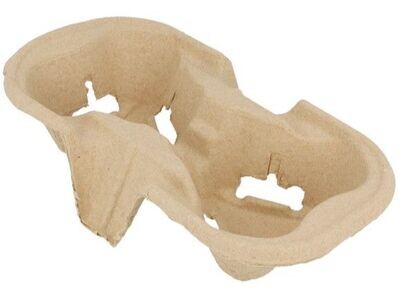 Porta bicchieri 2 posti in POLPA RICICLATA