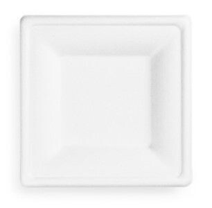 Piatto quadrato in POLPA BIANCA 15x15 cm (50 pz)
