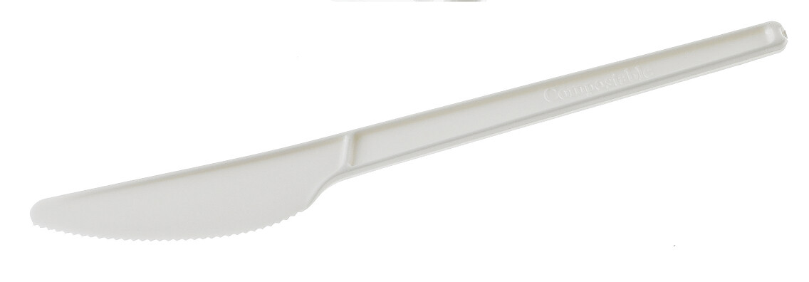 Coltello in CPLA BIANCO L 17 cm (50 pz)