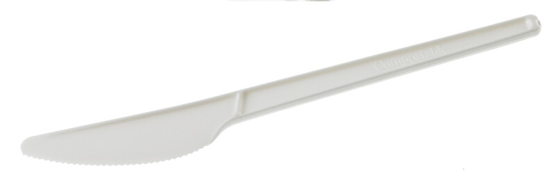 Coltello in CPLA BIANCO L 17 cm (50 pz)