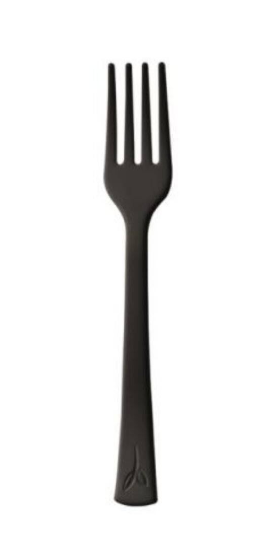 Forchettina in CPLA NERO L 10 cm (100 pz) - LINEA FINGERFOOD