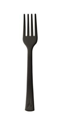 Forchettina in CPLA NERO L 10 cm (100 pz) - LINEA FINGERFOOD