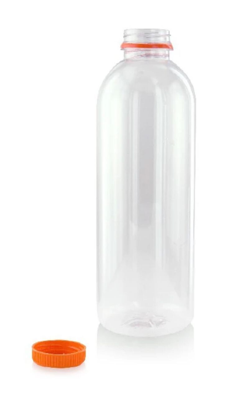 Bottiglietta in PET TRASPARENTE con tappo arancione 500 ml (6 pz)