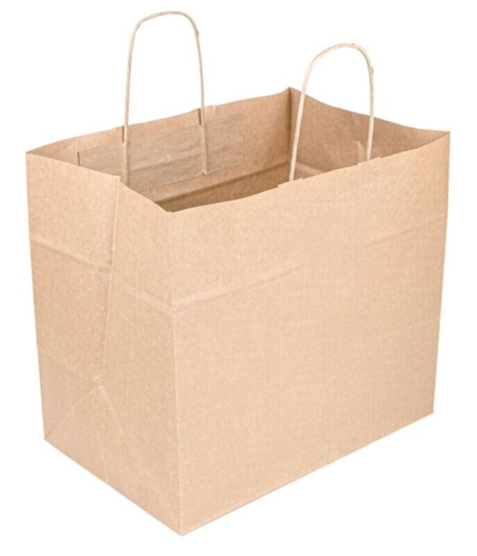 Sacchetto in carta KRAFT con manico ritorto 36+21x33,5 cm (200 pz)