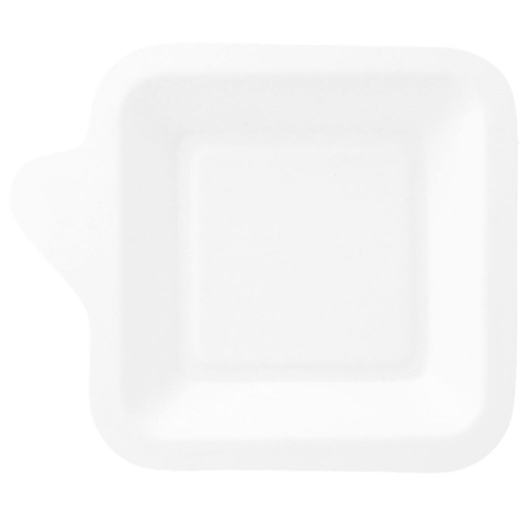 Mini piatto quadrato in POLPA BIANCA 11x11 cm (50 pz) - LINEA FINGERFOOD