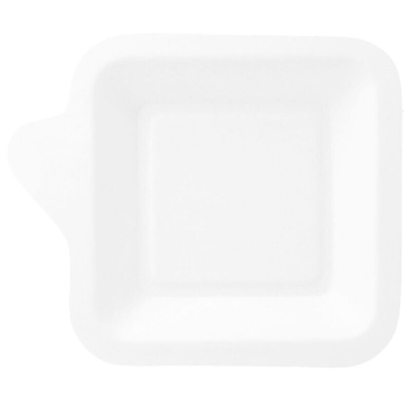 Mini piatto quadrato in POLPA BIANCA 11x11 cm (50 pz) - LINEA FINGERFOOD