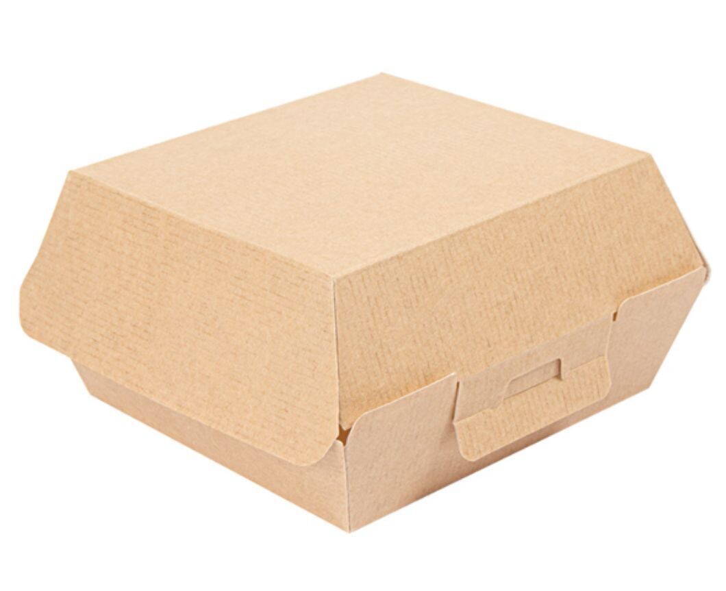 Conchiglia porta burger in CARTONCINO KRAFT 13x12,5 H 6,2 cm (50 pz)