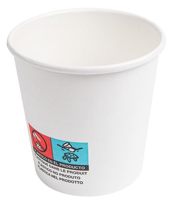 Bicchiere in CARTA BIANCA 120 ml (50 pz) - coperchio abbinabile GP25447