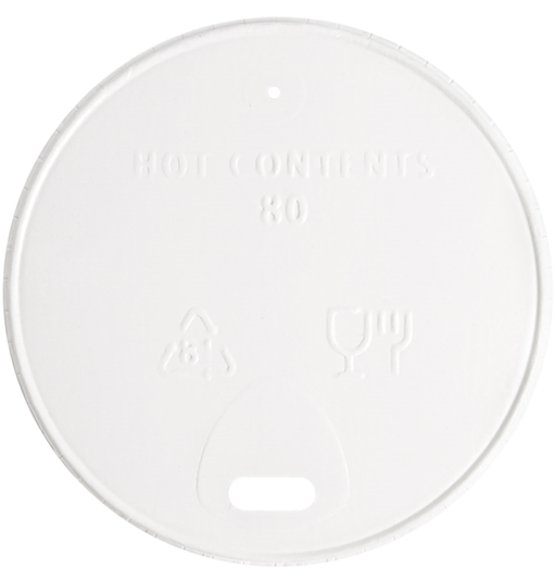 Coperchio in CARTONCINO BIANCO per bicchieri Ø 8 cm (50 pz)