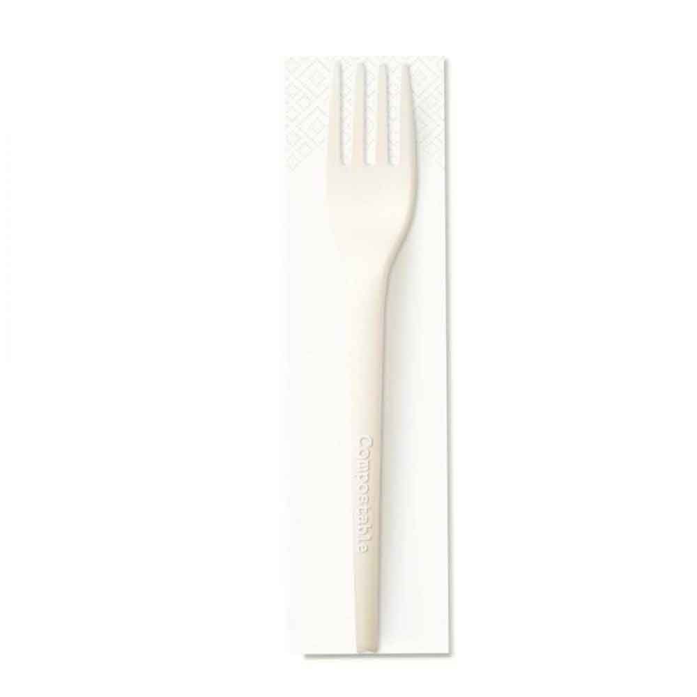 KIT forchetta CPLA + tovagliolo (50 pz) KIT forchetta CPLA + tovagliolo (50 pz)