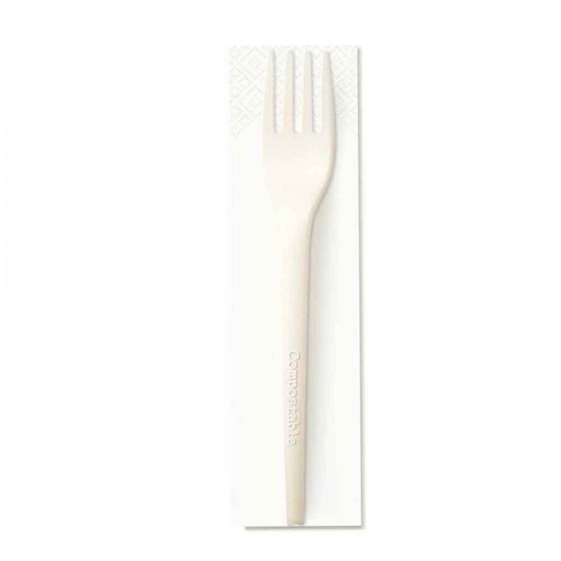 KIT forchetta CPLA + tovagliolo (50 pz) KIT forchetta CPLA + tovagliolo (50 pz)