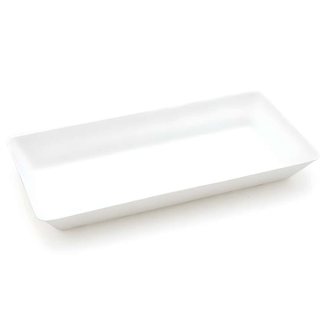 Mini vassoio rettangolare in POLPA BIANCA 13x6,5 cm (25 pz) - LINEA FINGERFOOD