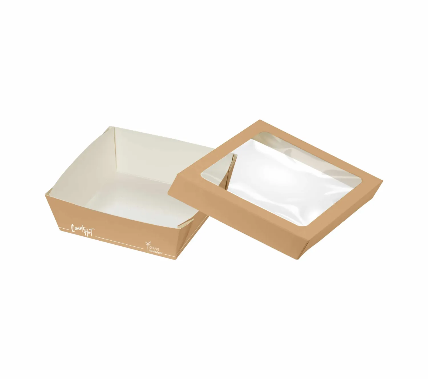 Biobox con coperchio finestrato 12x12x5 cm (25 pz)