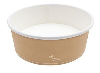 Poke in CARTONCINO/PE AVANA 750 ml (50 pz) - coperchio abbinabile BR580417