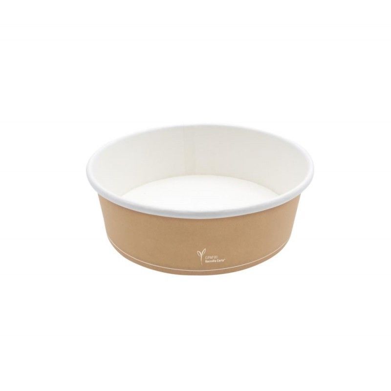 Poke in CARTONCINO/PE AVANA 500 ml (50 pz) - coperchio abbinabile BR580417