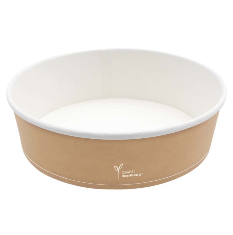 Poke in CARTONCINO/PE AVANA 1100 ml (50 pz) - coperchio abbinabile BR580412