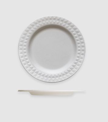Piatto tondo diamond in POLPA BIANCA Ø 18 cm (25 pz)