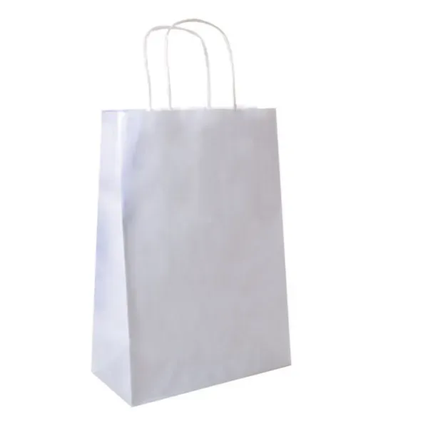 Sacchetto in carta BIANCA con manico ritorto 26+14x32 cm (250 pz)