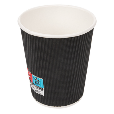 Bicchiere doppia parete NERO 240 ml (25 pz) - coperchio abbinabile GP25795