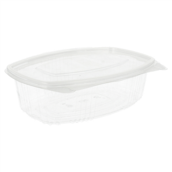 Vaschetta con coperchio incernierato in RPET TRASPARENTE 750 ml (100 pz)