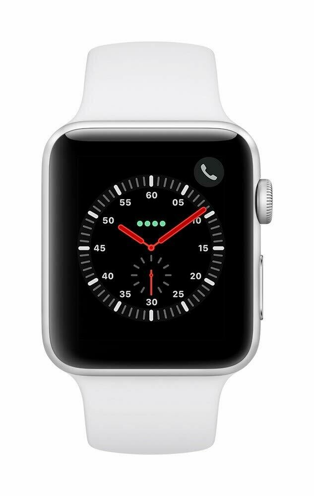 Apple Watch Series 3 GPS + Cellular, 42mm Silver Aluminium Case with White Sport Band
Size name:42mm
Style name:Silver Aluminium Case with White Sport Band